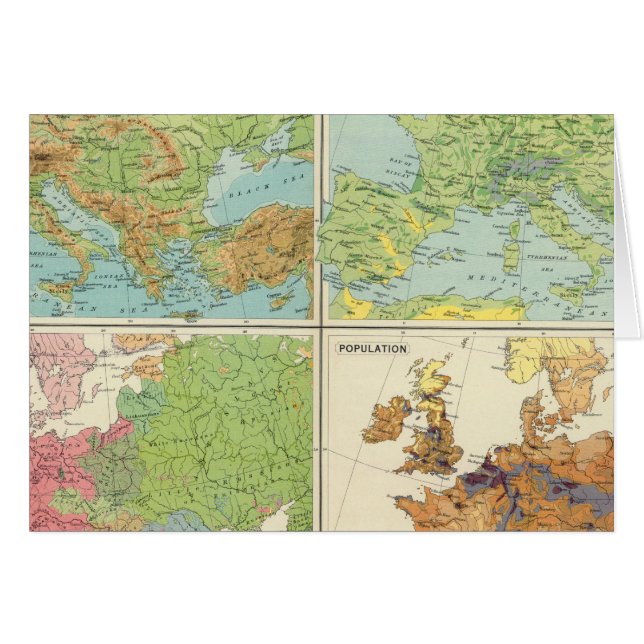 Mapa de características físicas y población de Eur (Anverso (Horizontal))