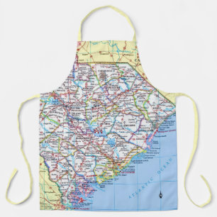 Mapa de carreteras de Carolina del Sur delantal