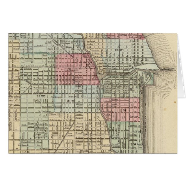Mapa de Chicago de Mitchell (Anverso (Horizontal))