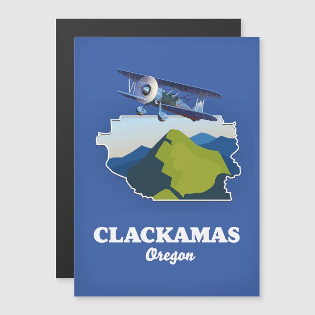Mapa de Clackamas Oregon USA (Anverso/Reverso)