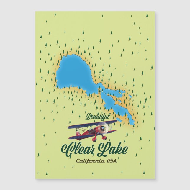 Mapa de Clear Lake California EE. UU. (Anverso)