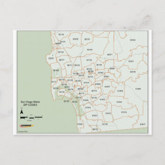 Mapa de código postal de San Diego