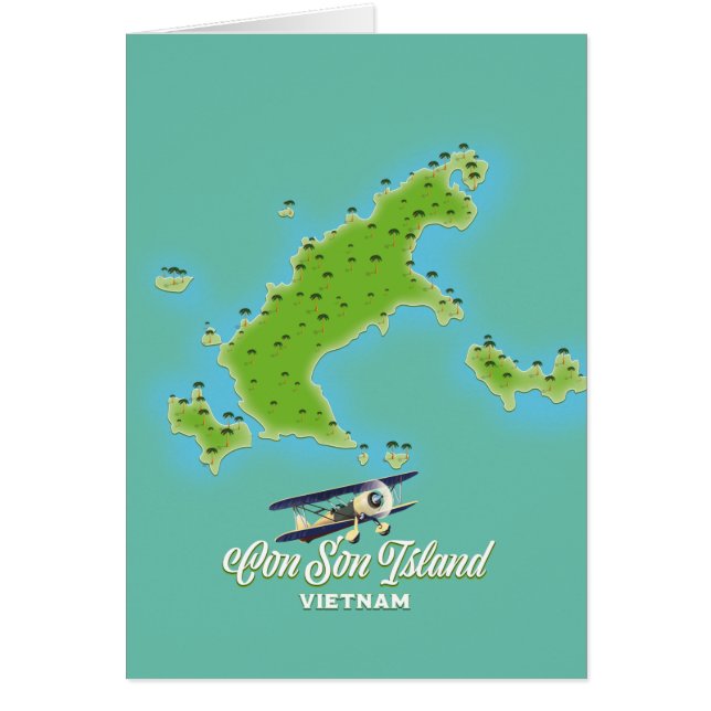 Mapa de Con Son Island en Vietnam (Frente)