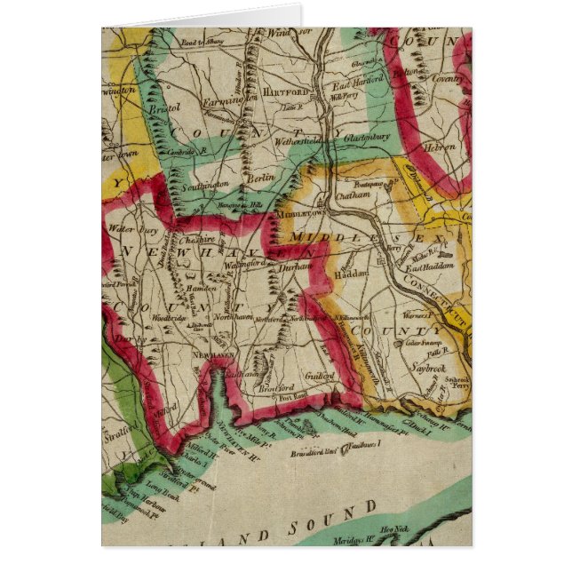 Mapa de Connecticut (Frente)