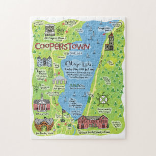 Mapa de Cooperstown, rompecabezas de Jigsaw