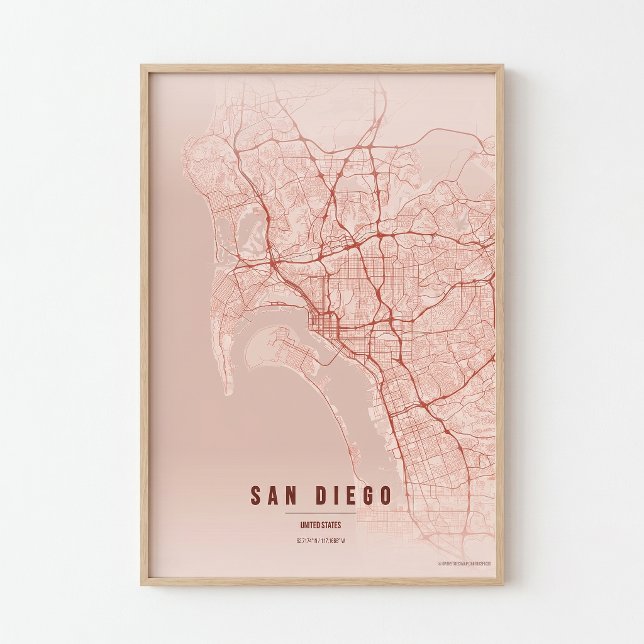 Mapa de corales de San Diego Impresión Póster Arte (Subido por el creador)