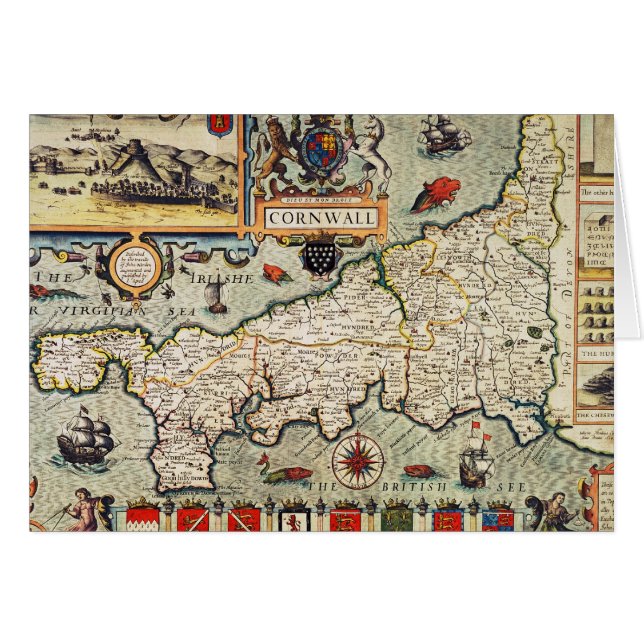 Mapa de Cornualles (Anverso (Horizontal))