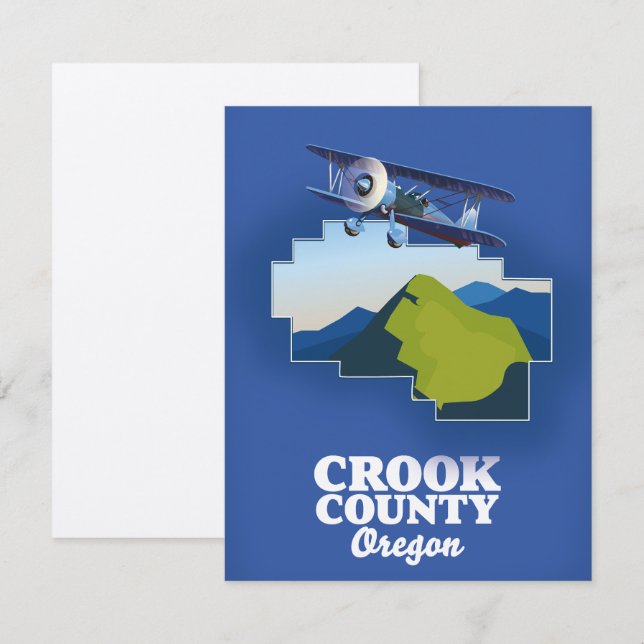 Mapa de Crook County Oregon (Anverso / Reverso)