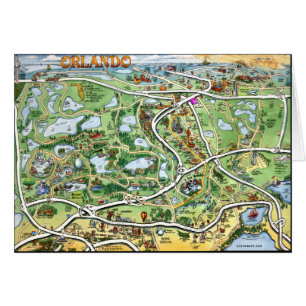 Mapa de Dibujos Animados de Orlando Florida