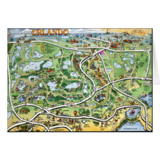 Mapa de Dibujos Animados de Orlando Florida