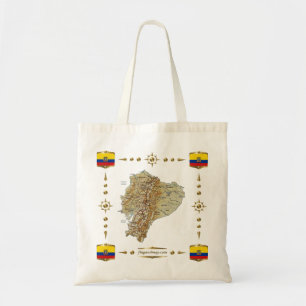 Mapa de Ecuador + Bolsa de Banderas