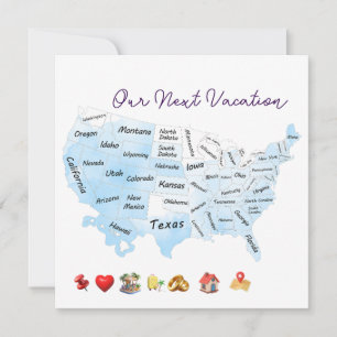 Mapa de EE. UU. Personalizar tarjeta personalizada