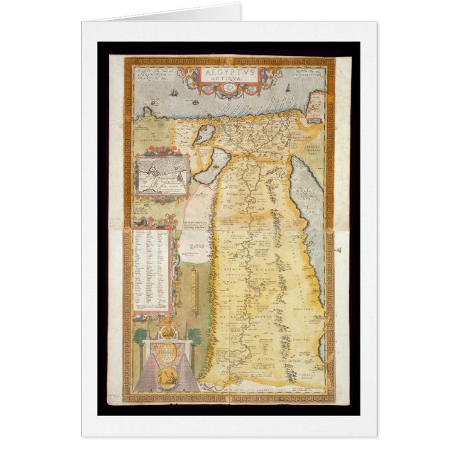 Mapa de Egipto antiguo, 1584 (Frente)