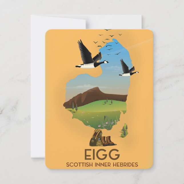 Mapa de Eigg Islas Hébridas Interiores Escocesas (Anverso)