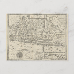 Mapa de época de la ciudad de Londres postal