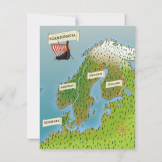 Mapa de Escandinavia