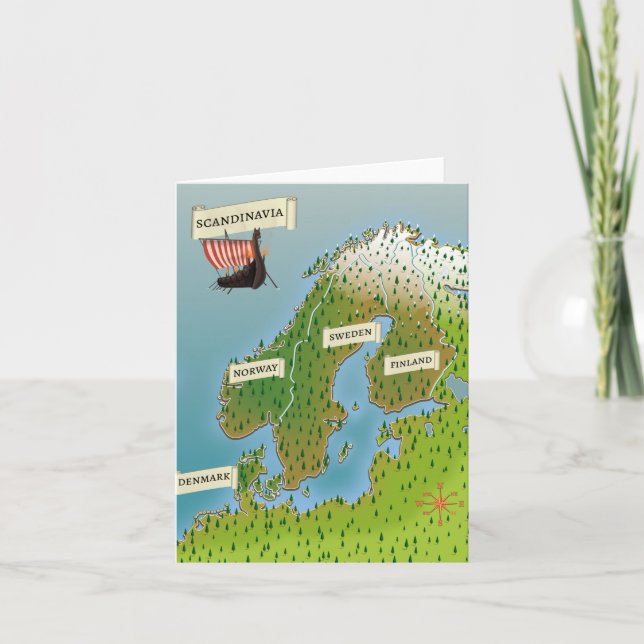 Mapa De Escandinavia (Anverso)