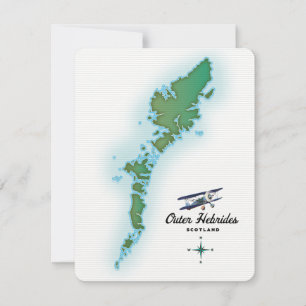 Mapa de Escocia de Hébridas Exteriores