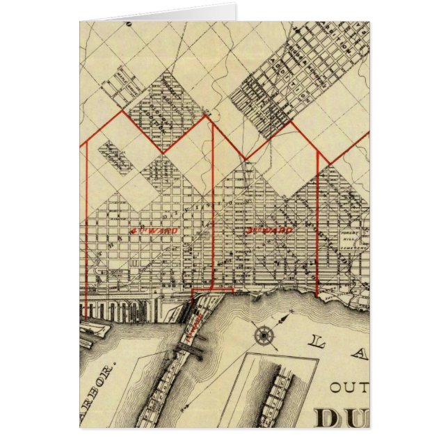 Mapa de esquema de Duluth y los suburbios (Frente)