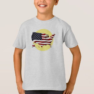 MAPA DE ESTADOS UNIDOS DE AMÉRICA Y Camiseta DE BA