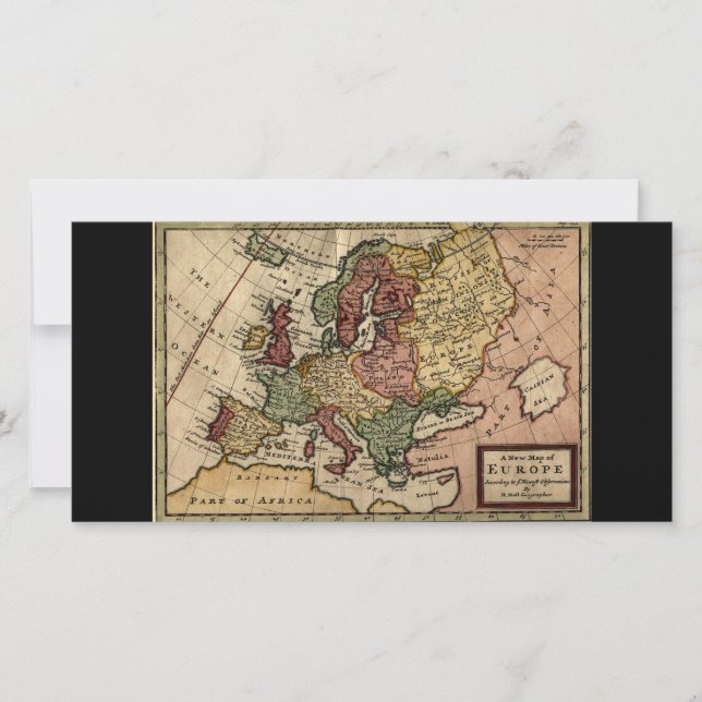 Mapa de Europa de 1721 de Herman Moll (Anverso)