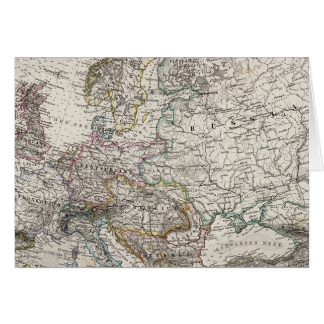 Mapa de Europa de Stieler (Anverso (Horizontal))