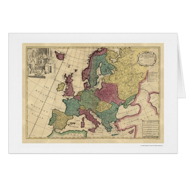 Mapa de Europa por Senex 1725 (Anverso (Horizontal))