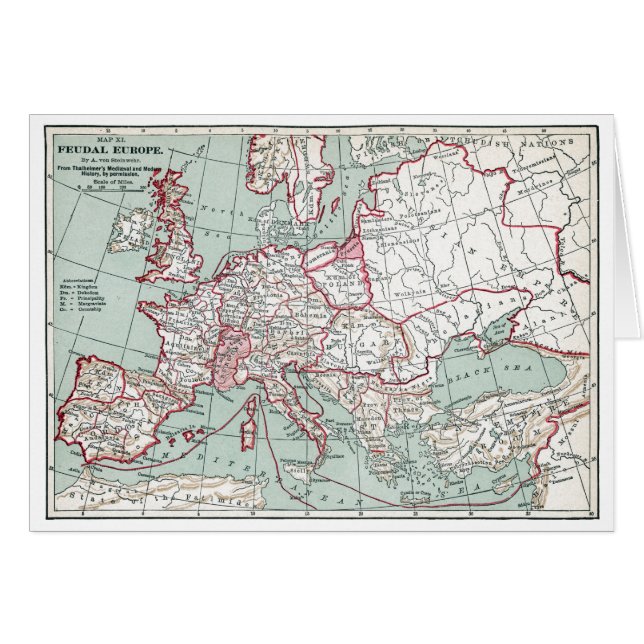 MAPA De EUROPA, siglo XII (Anverso (Horizontal))