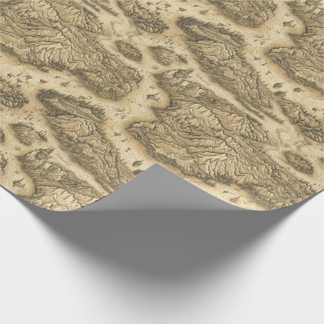 Mapa de fantasía Cartografía de papel de mano anti (Esquina)