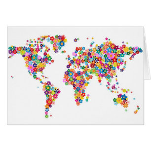 Mapa de flores del Mapa Mundial