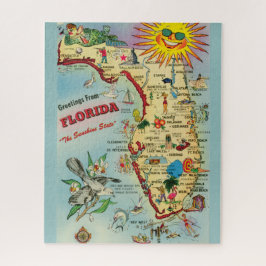 Mapa de Florida 16x20 rompecabezas