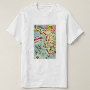 Mapa de Florida con camiseta