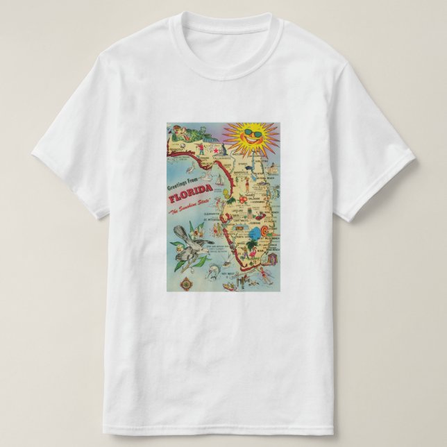 Mapa de Florida con camiseta (Diseño del anverso)