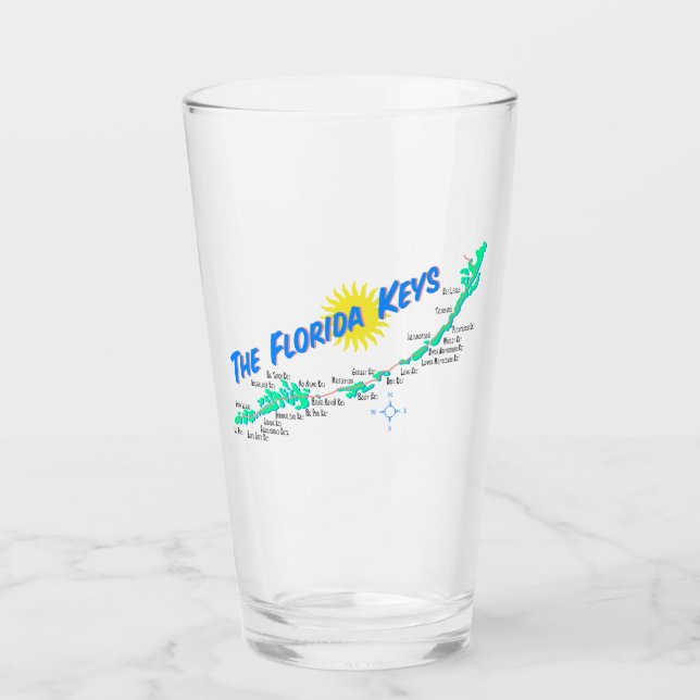 Mapa de Florida Keys con nombres de islas (Anverso)