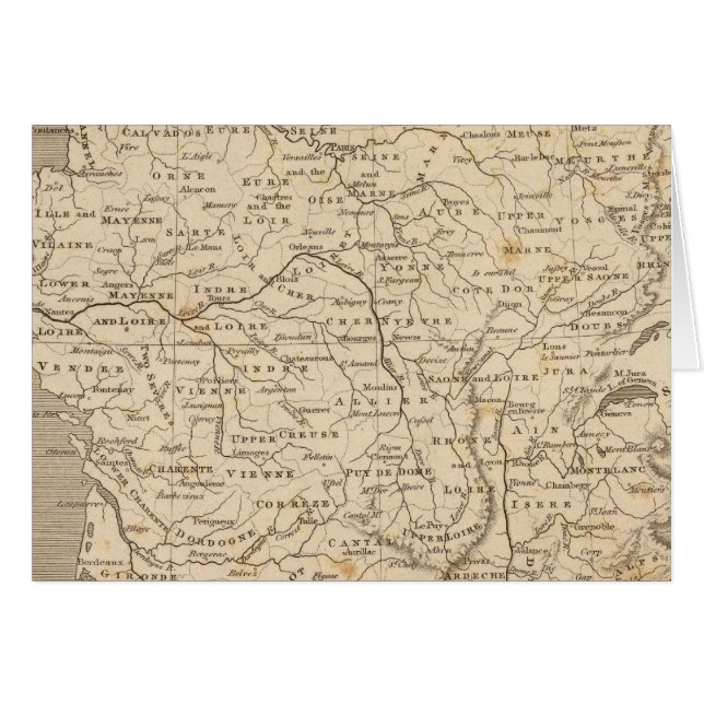 Mapa de Francia de Arrowsmith (Anverso (Horizontal))