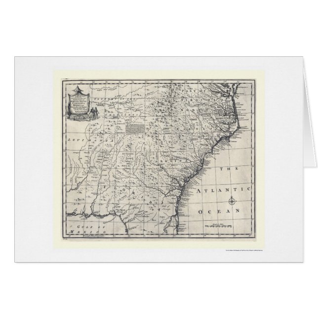 Mapa de Georgia y de Carolinas de Bowen 1752 (Anverso (Horizontal))
