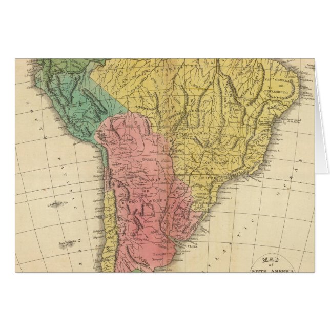 Mapa de Historia de América del Sur (Anverso (Horizontal))