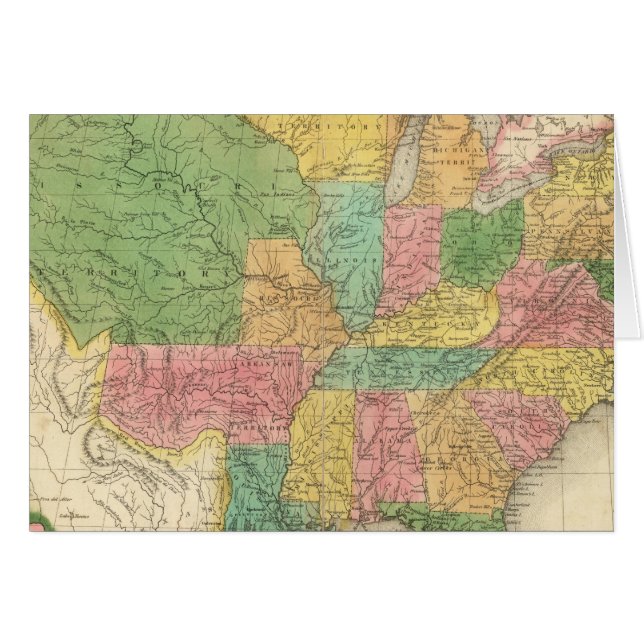 Mapa de Historia de los Estados Unidos de América (Anverso (Horizontal))
