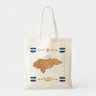 Mapa de Honduras + Bolsa de Banderas