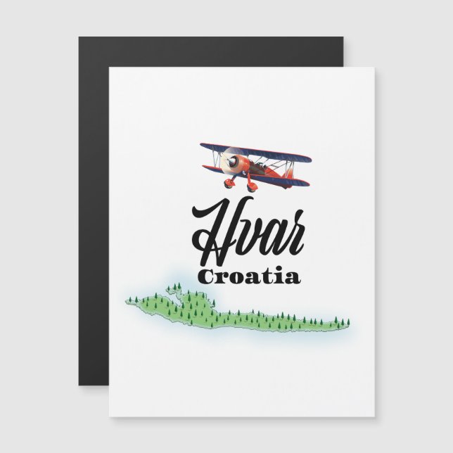 Mapa de Hvar Croacia (Anverso/Reverso)