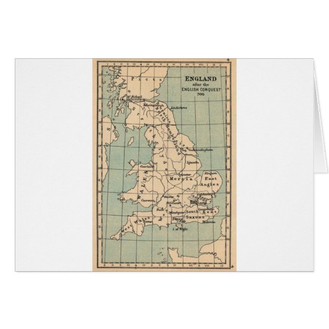 Mapa de Inglaterra antigua (Anverso (Horizontal))