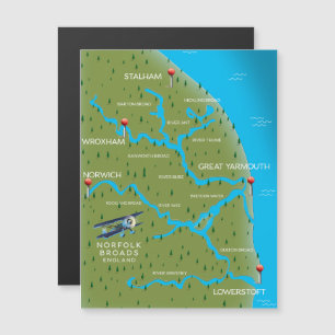Mapa de Inglaterra de Norfolk Broads.