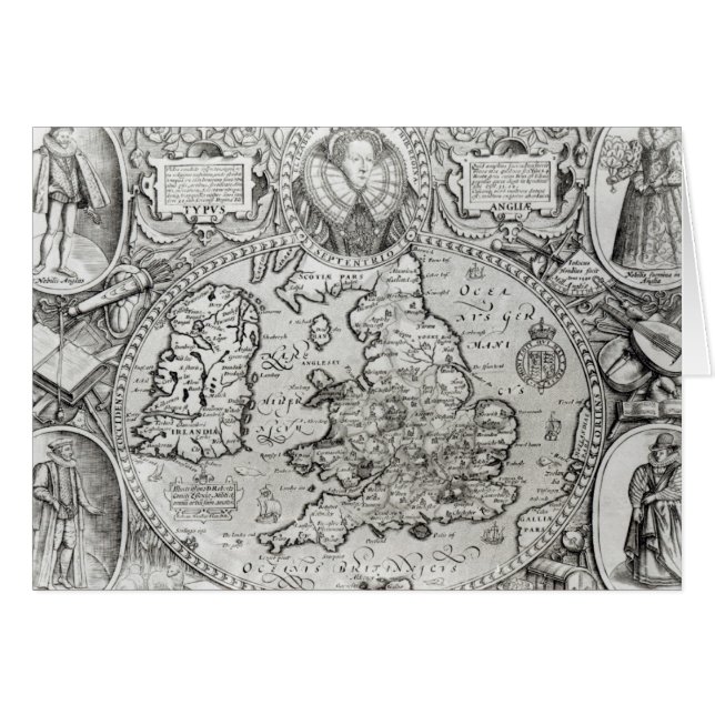 Mapa de Inglaterra durante el reinado de (Anverso (Horizontal))