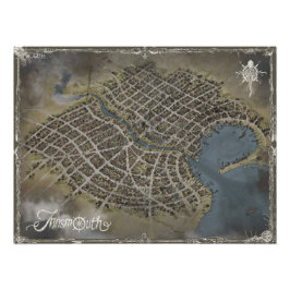 Mapa de Innsmouth, mundo de Lovecraft - Foto Ampli