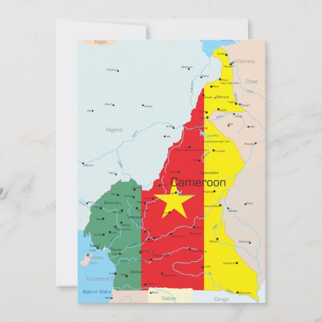 Mapa De Invitaciones De Camerún (Anverso)