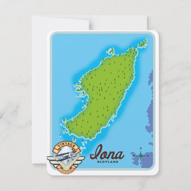 Mapa de Iona Escocia (Anverso)