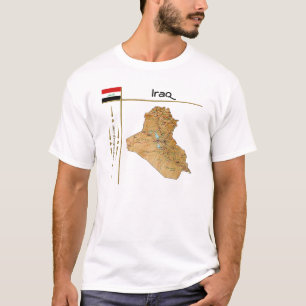 Mapa de Iraq + Bandera + Cargo Camisa