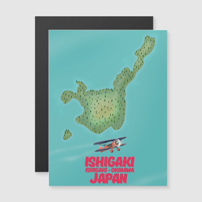 Mapa de Ishigaki Okinawa, Japón (Anverso/Reverso)