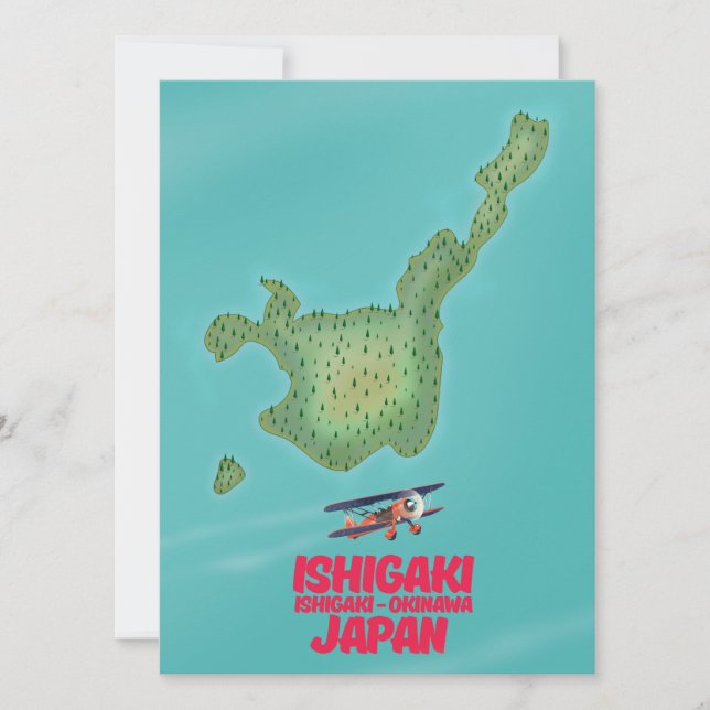 Mapa de Ishigaki Okinawa, Japón (Anverso)