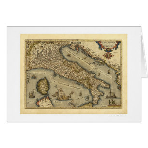 Mapa de Italia por Ortelius 1570